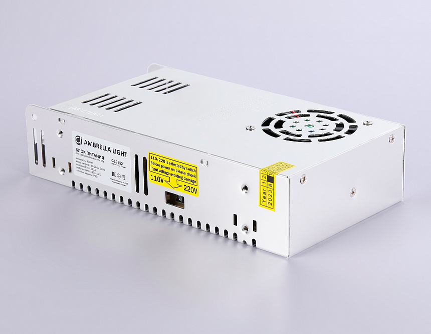 GS9552 блок питания 12V 400W 33.3A IP20 90-260V 215*115*50