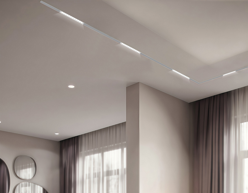 GL1301 WH белый IP20 12W 3000K-6400K 220V 24° 232*25*42 (Без ПДУ)