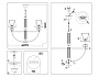 LH71253/8 BS/WH латунь/белый E14/8 max 40W D870*990