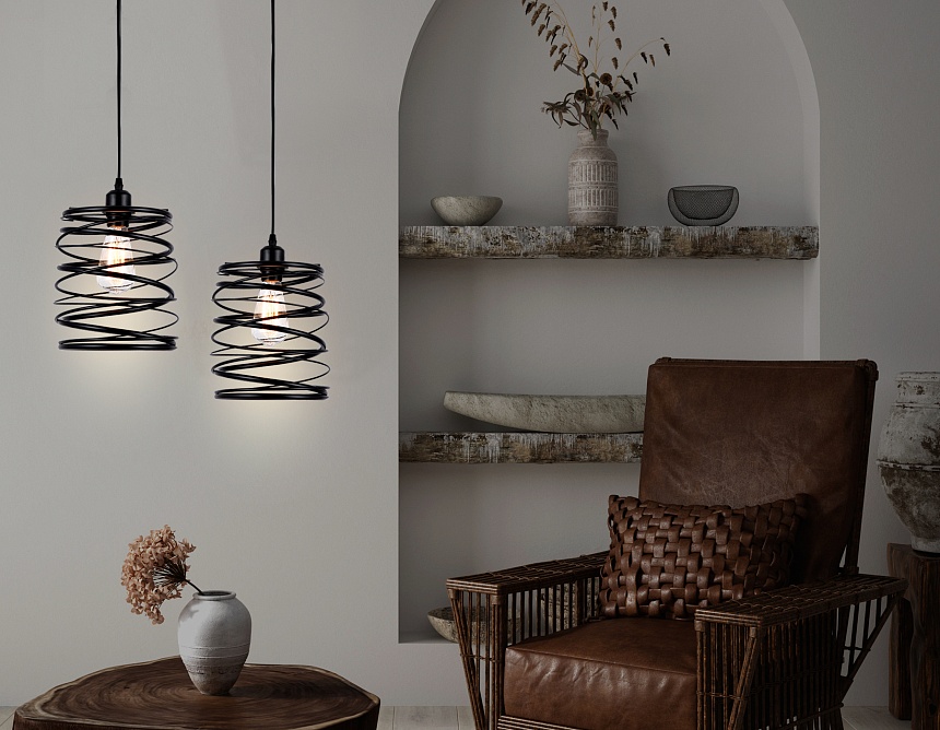 TR8401 BK черный E27 max 60W D190*1000