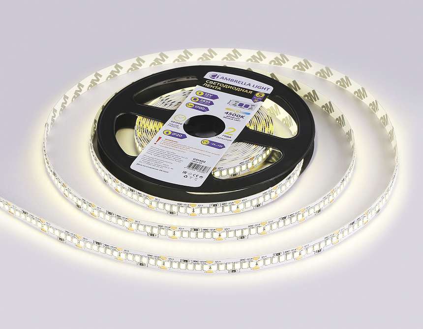 GS1402 2835 240Led/ 17W m/ 12V IP20 4500K/ 5000*10*1.2mm (2 конт.) GS1402 2835 240Led/ 17W m/ 12V IP20 4500K/ 5000*10*1.2mm (2 конт.)