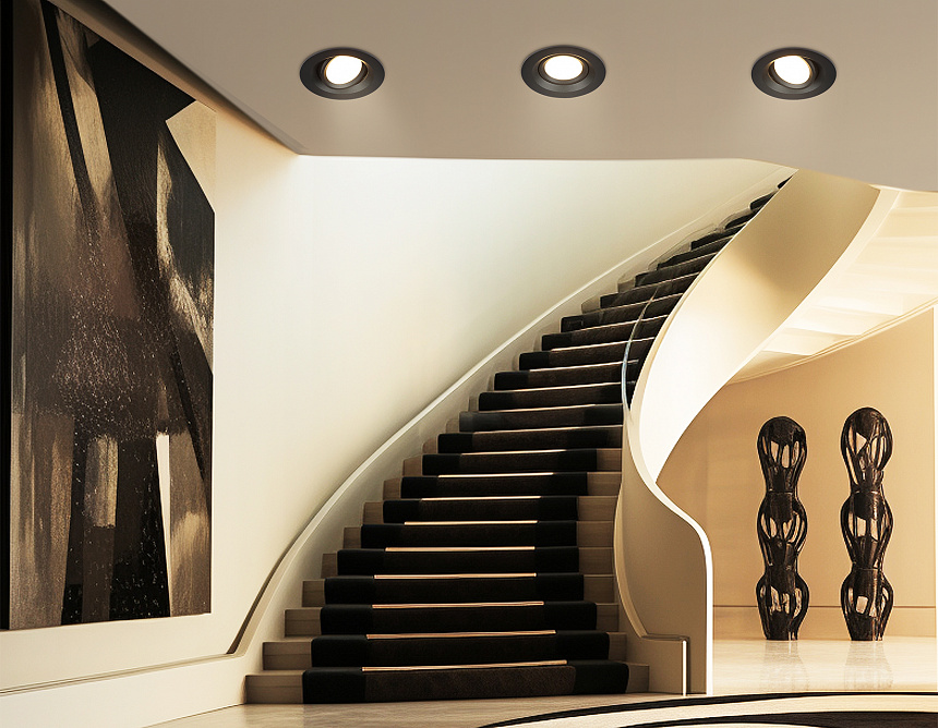 TN1142 BK черный IP44 GU5.3 D95*38