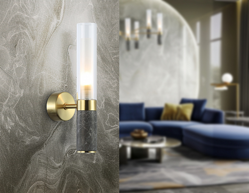 LH53357 GD/CL/WH золото/прозрачный/белый G9 max 40W 100*60*250