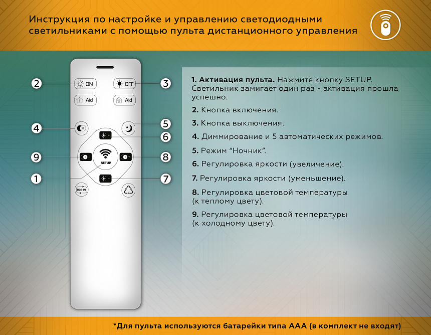 FA153 WH белый 82W D400*90 (ПДУ РАДИО 2.4)