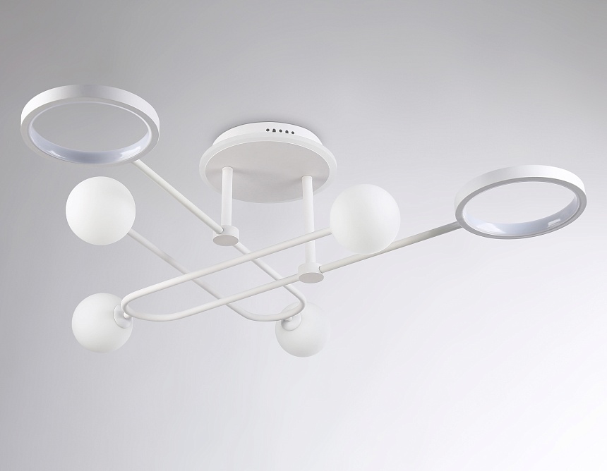 FL66229/6 WH белый 48W 3000K-6400K+G9/4 880*880*240 (ПДУ ИК)