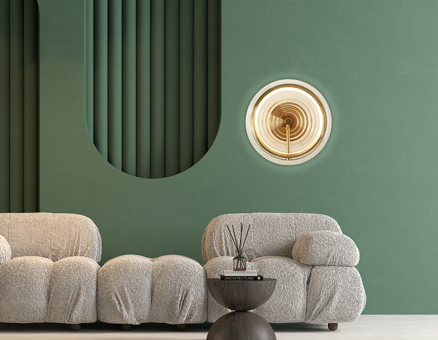 LH31112 BS/CL латунь/прозрачный 9W 3000K D250*90