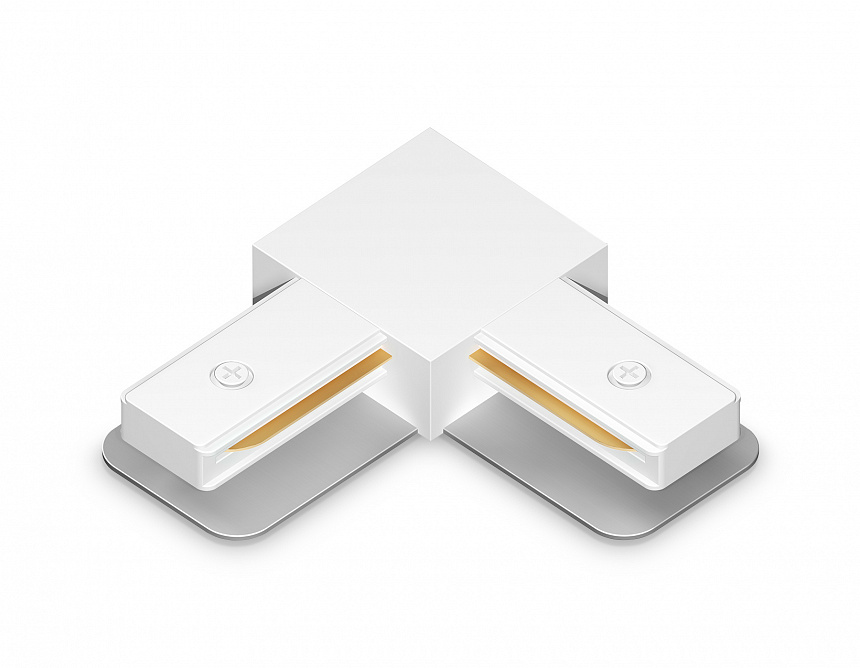 GL7163 WH белый коннектор угловой для однофазного шинопровода Standard 220V 70*70*20