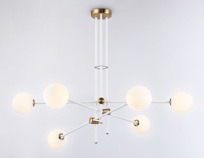 TR2521/6 WH/BS белый/латунь G9/6 max 10W D970*750