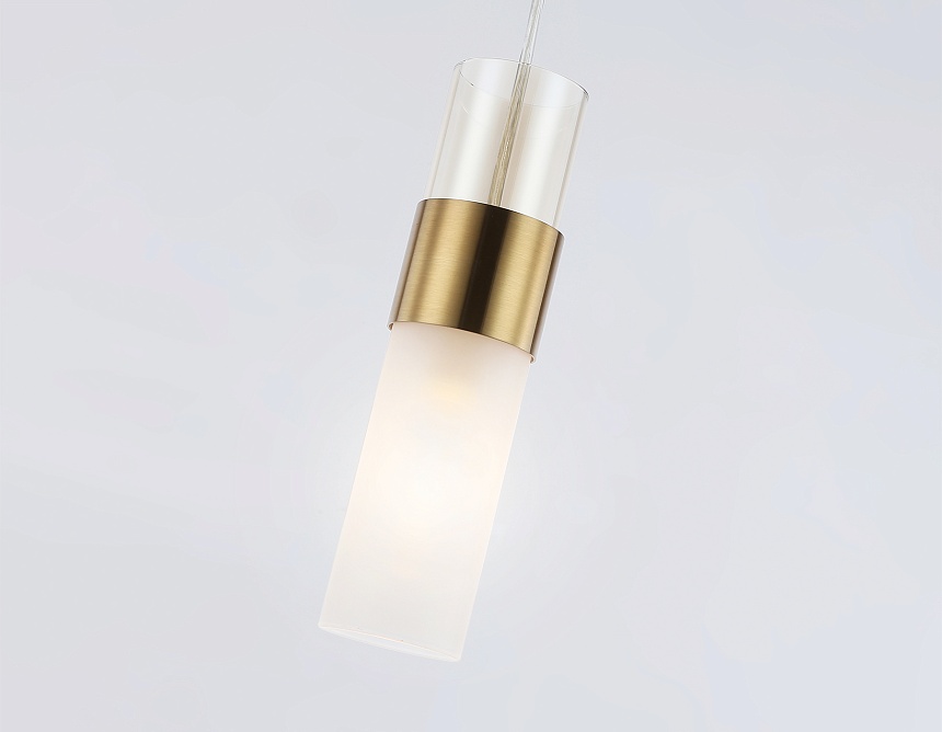 LH55111 BS/FR/TI латунь/белый матовый/янтарь E14 max 40W D55*1500