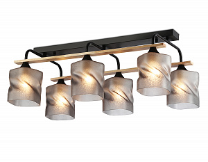 TR3033250/6 BK/WD черный/дерево E27/6 max 60W 580*340*245
