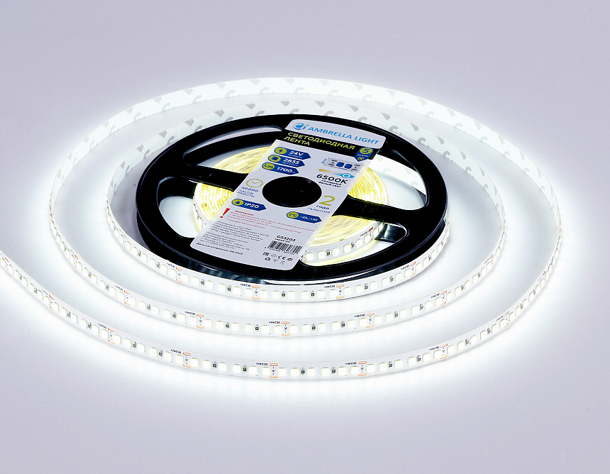 GS3213 2835 180Led/ 14.4W m/ 24V IP20 6500K/ 5000*10*1.2mm (2 конт.) GS3213 2835 180Led/ 14.4W m/ 24V IP20 6500K/ 5000*10*1.2mm (2 конт.)