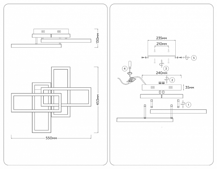 FA1001/2+2 WH белый 65W 3000K-6400K 550*453*130 (ПДУ ИК) FA1001/2+2 WH белый 65W 3000K-6400K 550*453*130 (ПДУ ИК)