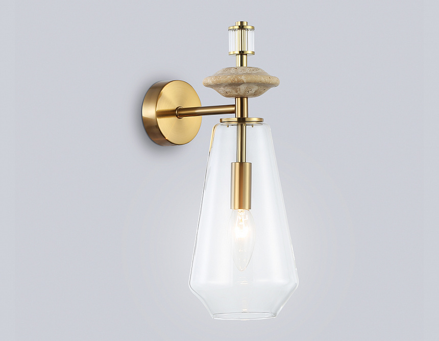 LH53307 BS/CL латунь/прозрачный E14 max 40W 190*130*350