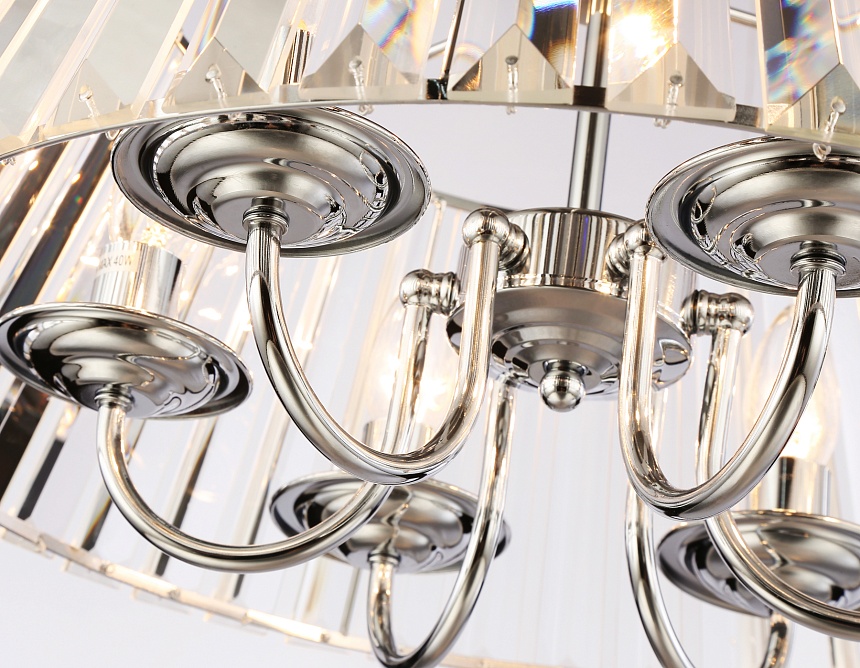 TR5038/6 CH/CL хром/прозрачный E14/6 max 40W D496*256