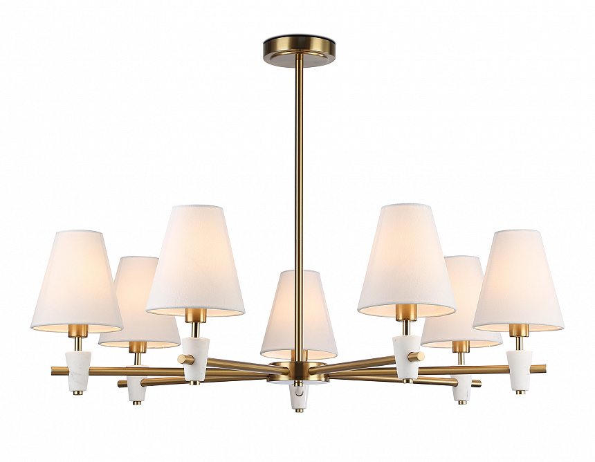 LH75045/7 BS/WH латунь/белый E14*7 max 40W D840*580