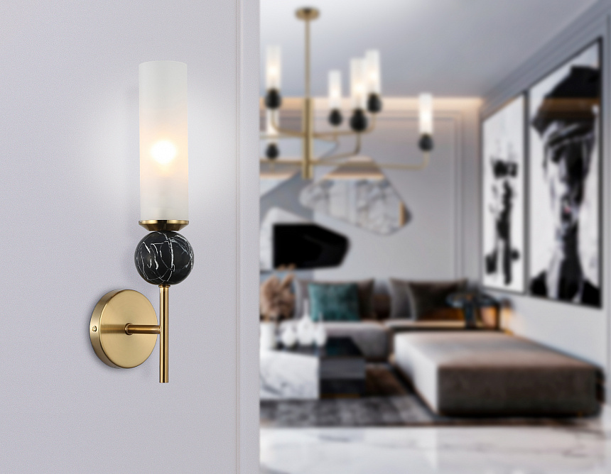 LH53266 BS/WH латунь/белый E14 max 40W 110*100*400