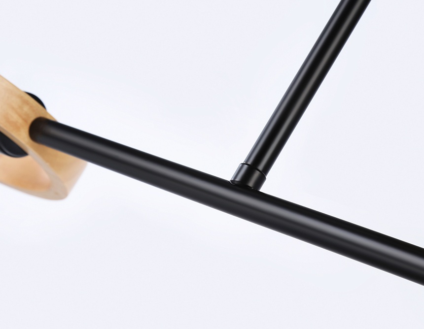 TR8244/2 BK/LWD черный/светлое дерево E27/2 max 40W 590*165*220