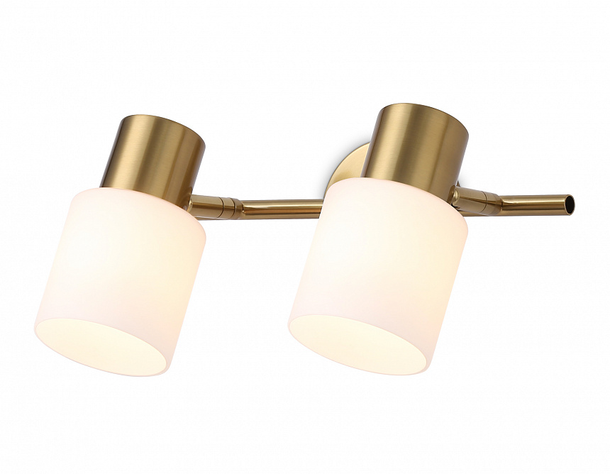 TR3969/2 BS/FR латунь/белый матовый E27*2 max 40W 260*80*210 TR3969/2 BS/FR латунь/белый матовый E27*2 max 40W 260*80*210