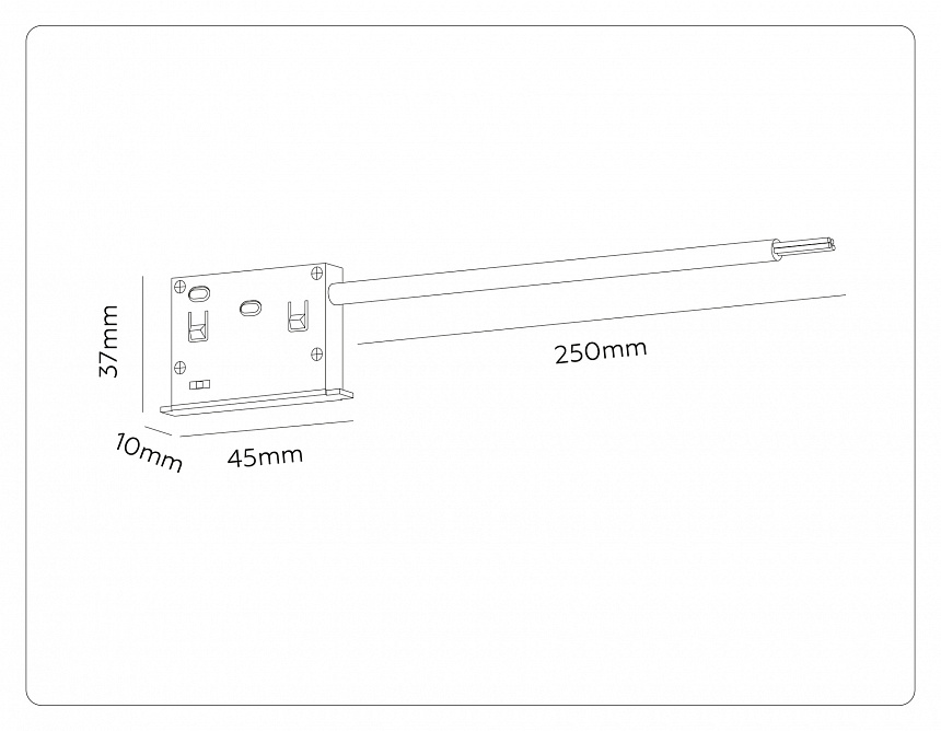 GL2025 BK черный IP20 48V 45*10*37