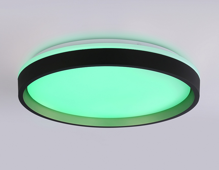 FZ610 BK/GD черный/золото IP20 66W 3000K-6500K+RGB D490*85 (ПДУ ИК)