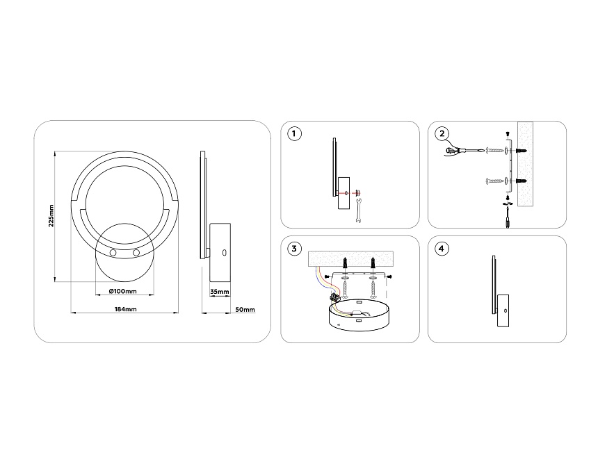 FA8946 WH белый 11W 3000-6000K 225*184*50