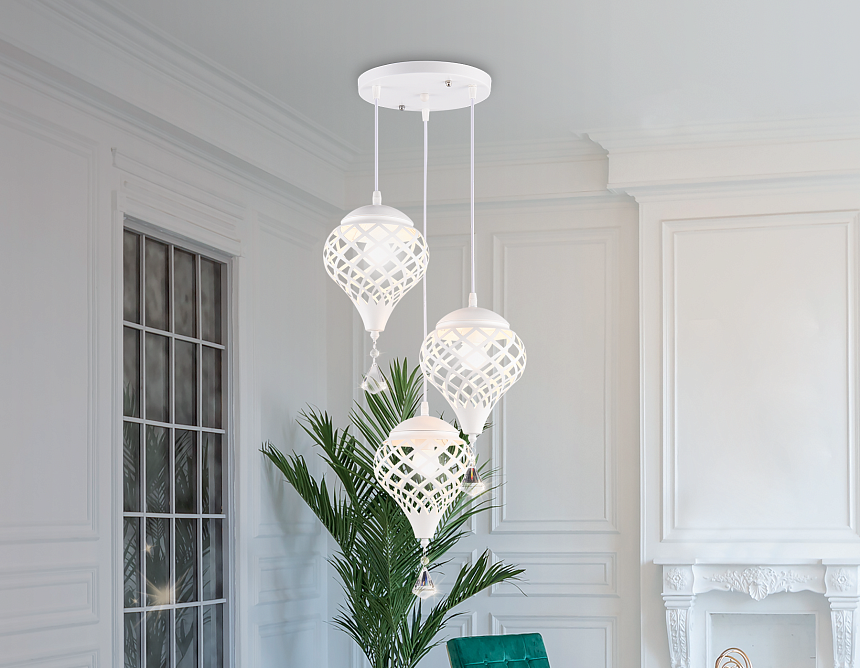 TR8443/3 WH белый E27/3 max 40W D350*800