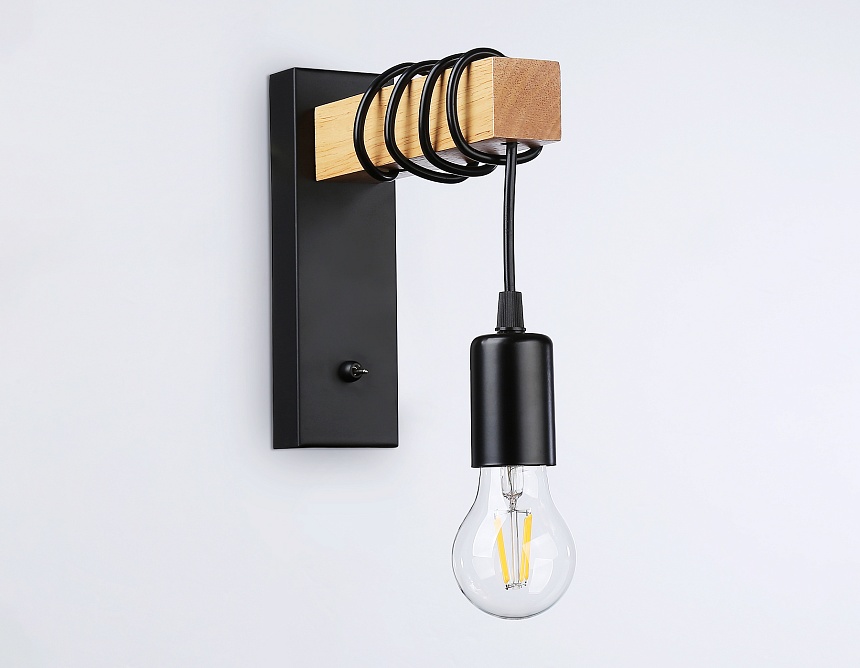TR8181 BK/LW черный/светлое дерево E27 max 40W 395*60*210 TR8181 BK/LW черный/светлое дерево E27 max 40W 395*60*210