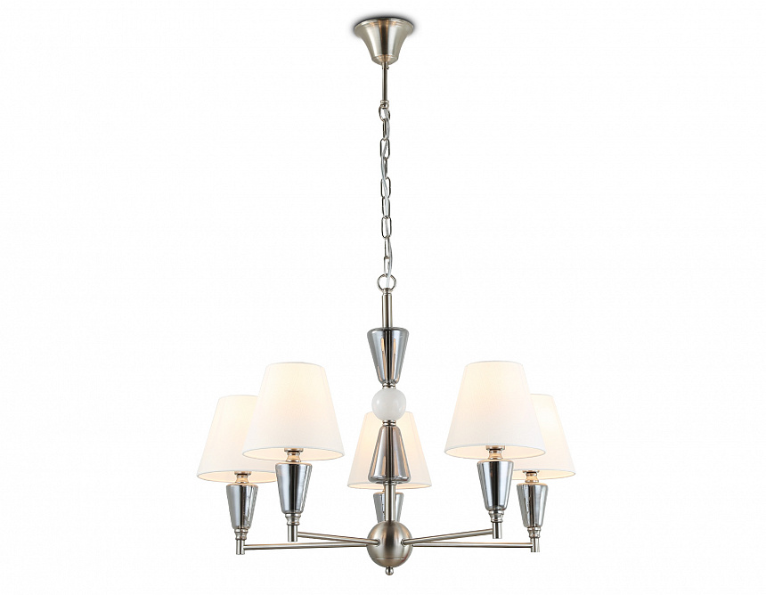 LH75253/5 SN/FR сатин никель/белый матовый E14*5 max 40W D700*510