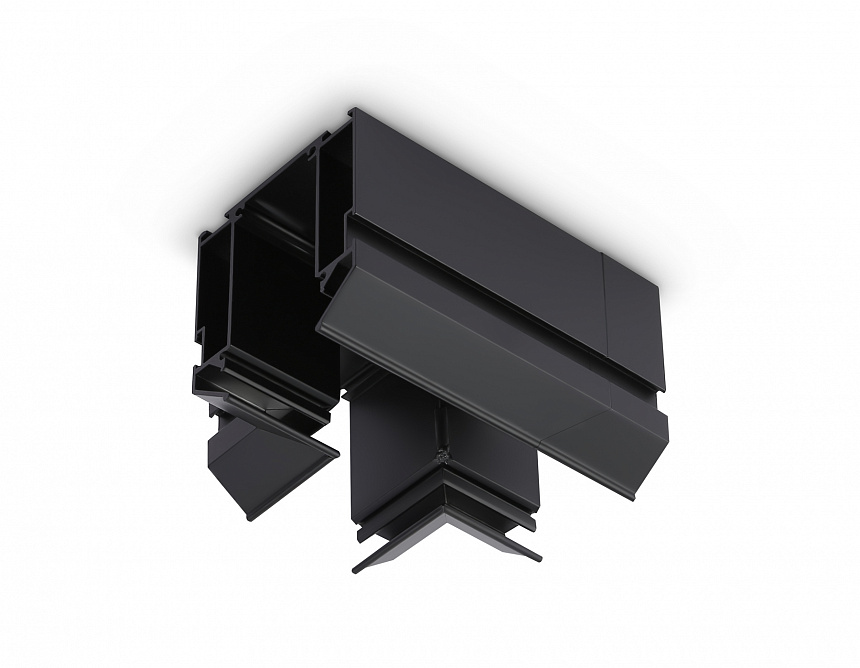 GL1044 BK черный коннектор Т-образный для корпуса в натяжной потолок Magnetic 220V 140*100*61