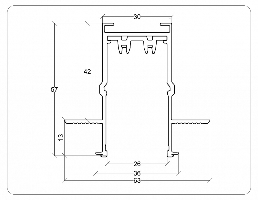 GL1010 BK черный IP20 220V 2000*62.5*56