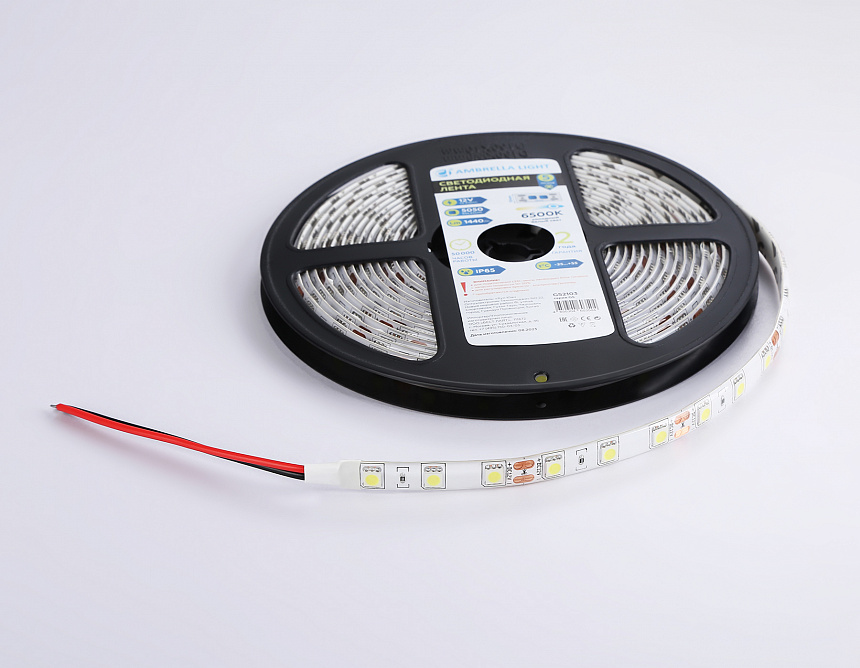 GS2103 5050 60Led/ 14.4W m/ 12V IP65 6500K/ 5000*10*2.87mm (2 конт.) GS2103 5050 60Led/ 14.4W m/ 12V IP65 6500K/ 5000*10*2.87mm (2 конт.)