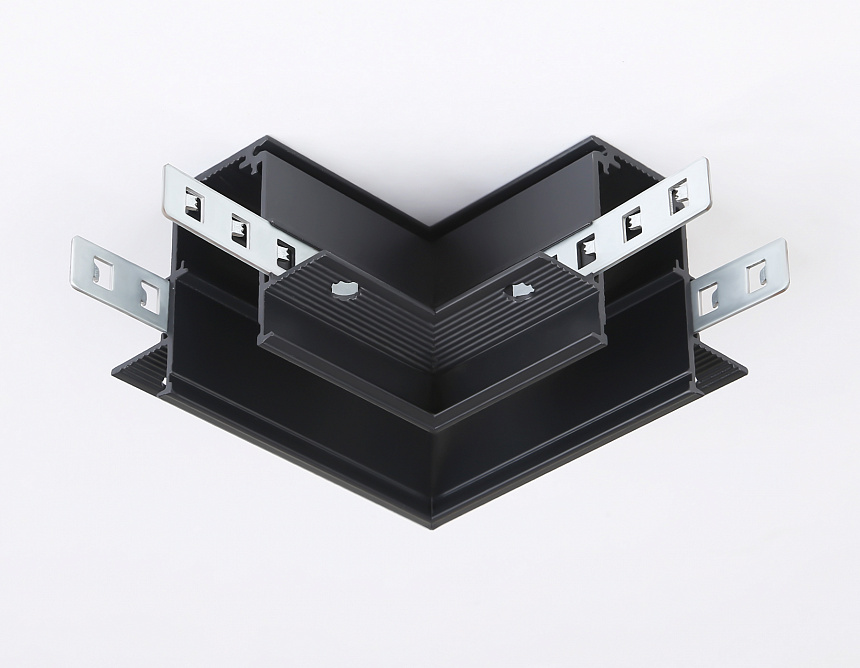 GL3354 BK черный коннектор угловой встраиваемый 85*85*H46.8