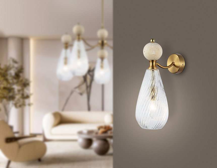 LH53288 BS/CL латунь/прозрачный E14 max 40W 200*125*345