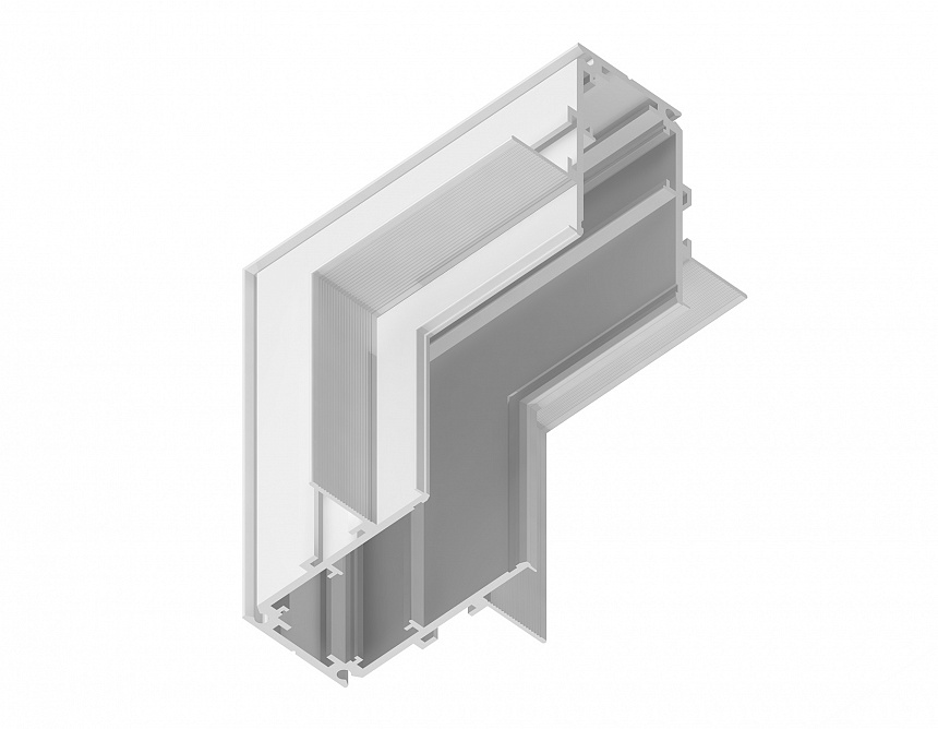 GL3362 WH белый коннектор угловой внутренний для встраиваемого шинопровода 85*85*H60