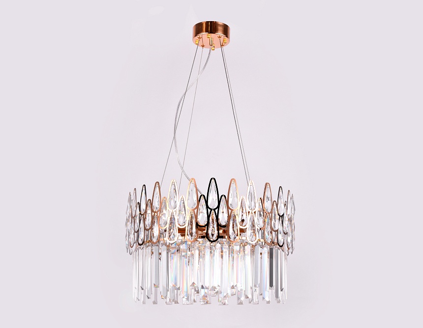 TR5263/8 GD/CL золото/прозрачный E14/8 max 40W D500*700