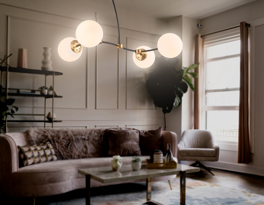 TR2544/4 BK/SB черный/бронза E27/4 max 60W 700*450*450