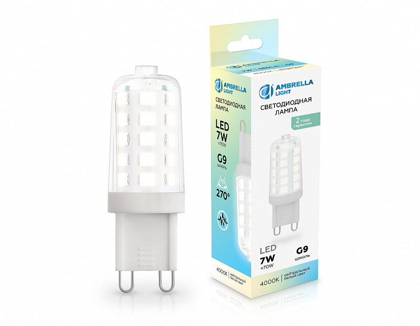 100704 LED G9 7W 4000K 220-240V 100704 LED G9 7W 4000K 220-240V