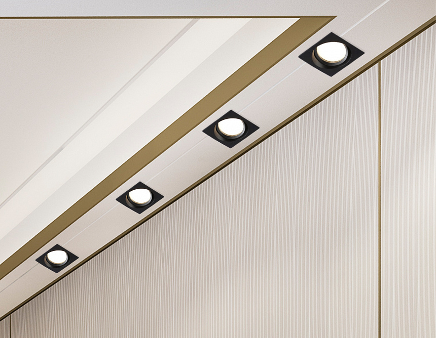 TN6657 BK черный IP44 GX53 110*110*48