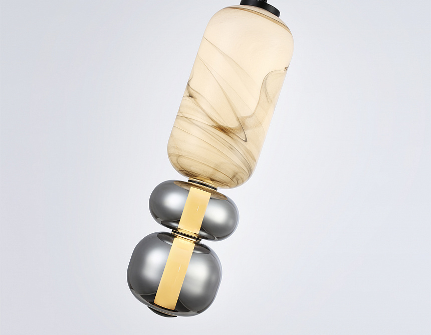 LH11033 BK/MG/SM черный/мраморно-серый/дымчатый 18W 3000K D150*1900