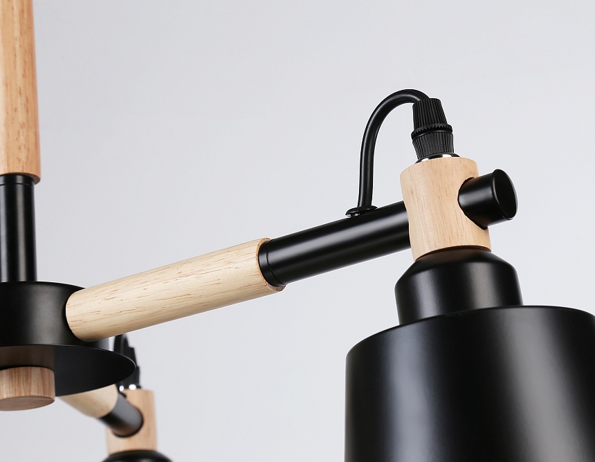 TR82206/3 BK/LW черный/светлое дерево E27/3 max 40W D560*430