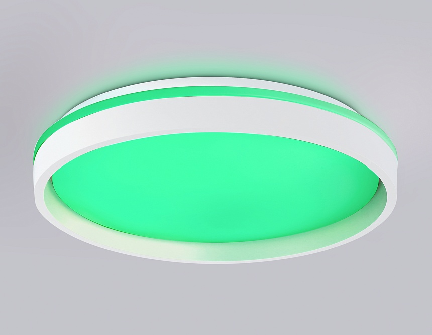 FZ607 WH/GD белый/золото IP20 66W 3000K-6500K+RGB D490*85 (ПДУ ИК)