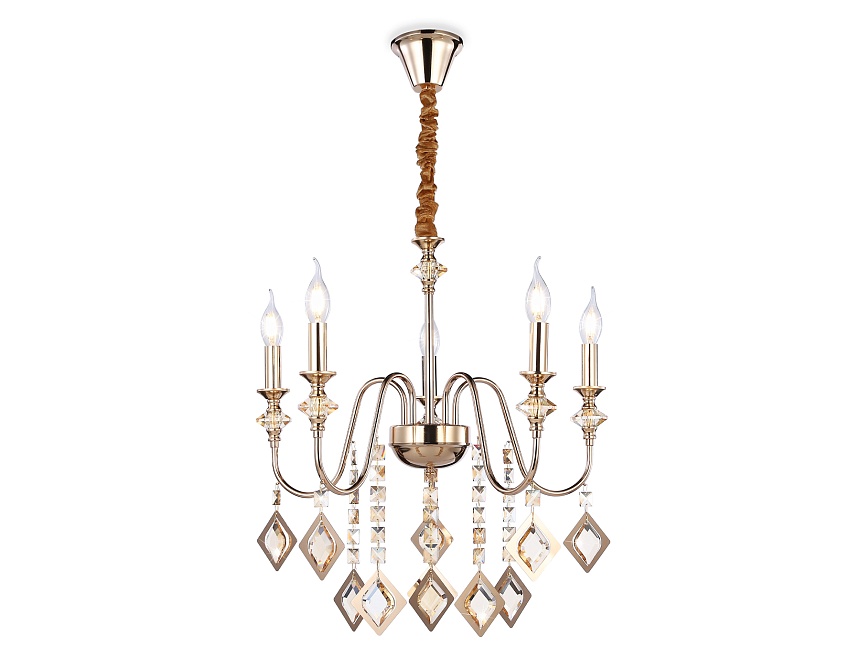 TR4955/5 FGD/TI золото/янтарь E14*5 max 40W D560*595