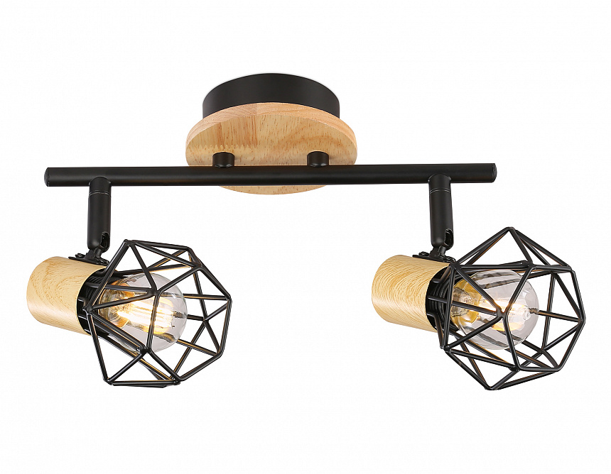 TR8752/2 BK/WD черный/дерево IP20 E27/2 310*115*200