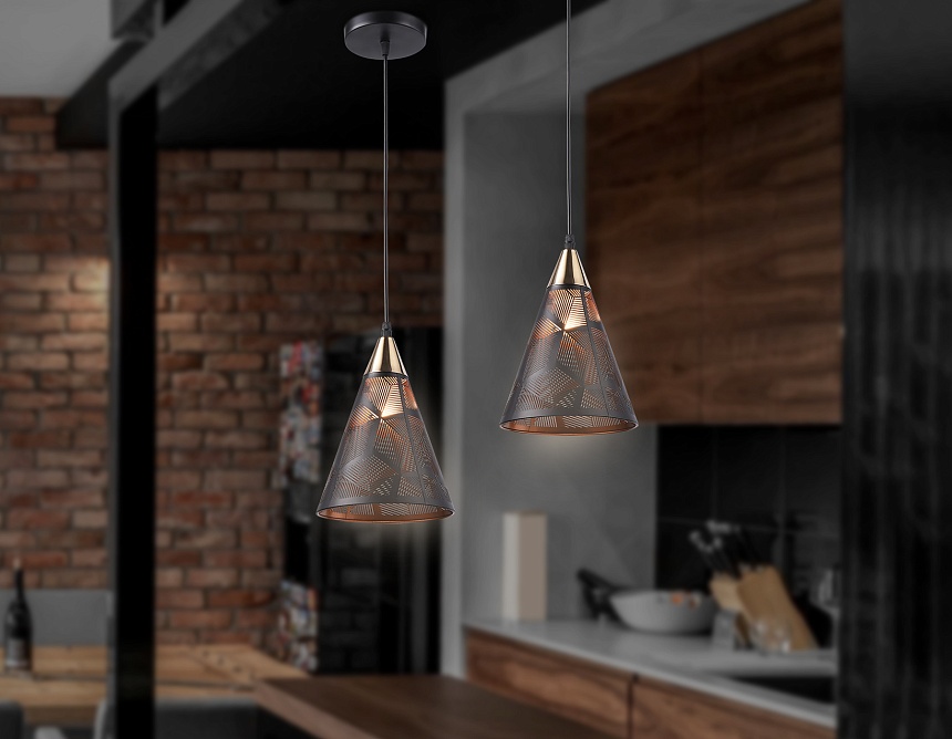 TR8431 BK/FGD черный/золото E27 max 40W D180*800