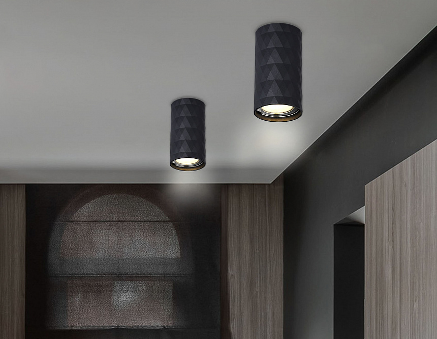 TN213183 BK черный GU10 max 12W D55*100