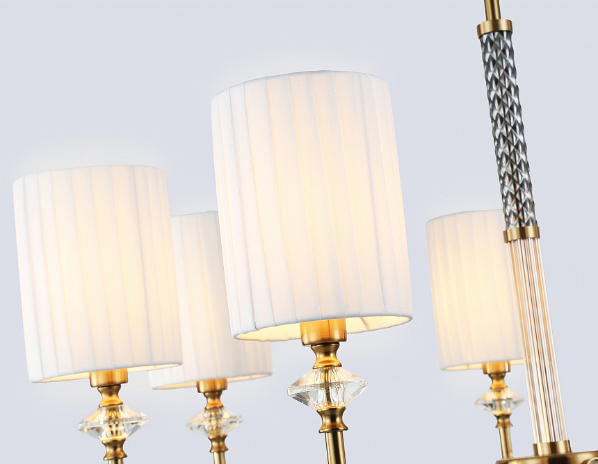 LH71503/7 BS/FR латунь/белый матовый E14*7 max 40W D840*640