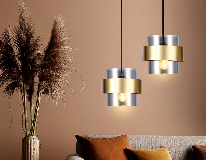 TR3645 GD/SM золото/дымчатый E27 max 40W D180*950