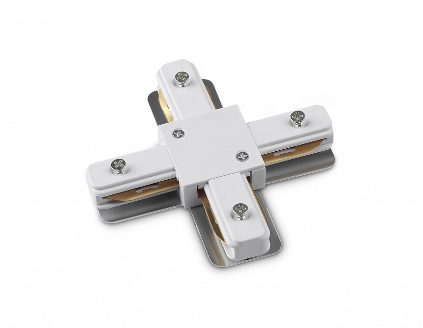 GL7171 WH белый коннектор Х-образный для однофазного шинопровода Standard 220V 105*105*20