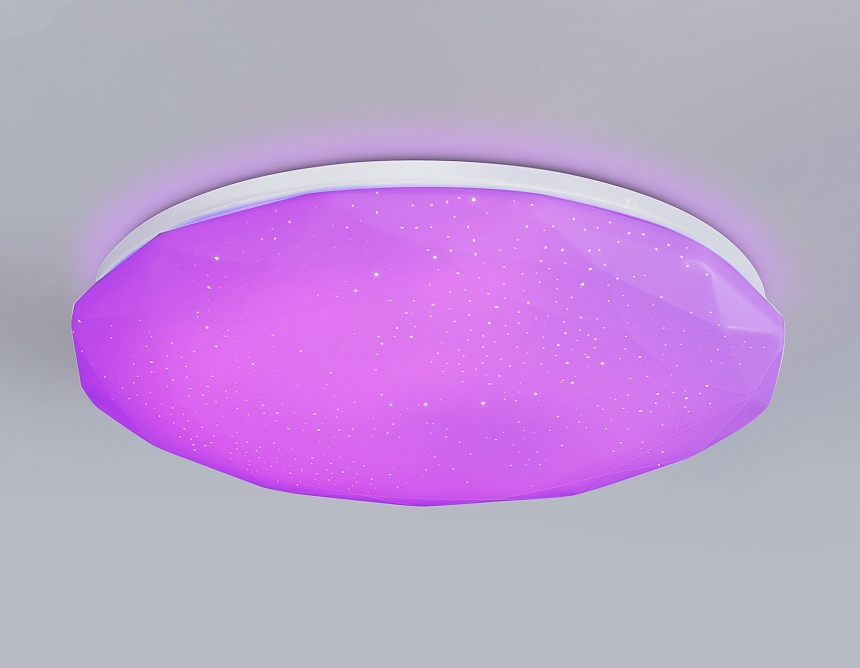 FZ418 WH белый IP20 66W 3000K-6500K+RGB D480*65 (ПДУ ИК)