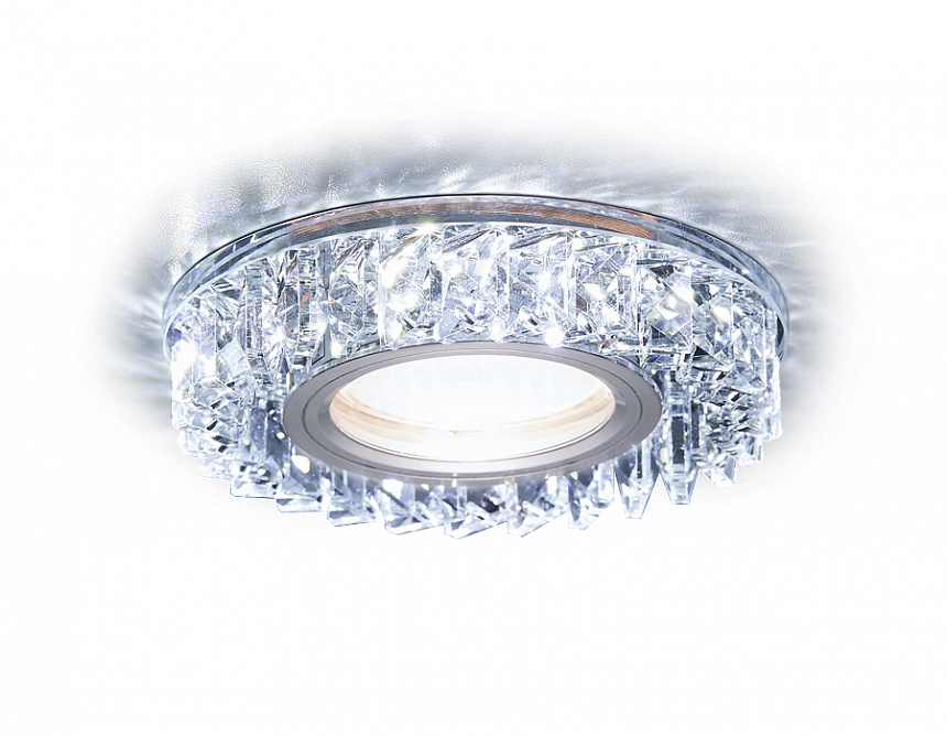 S255 CH хром/прозрачный хрусталь/MR16+3W(LED WHITE)